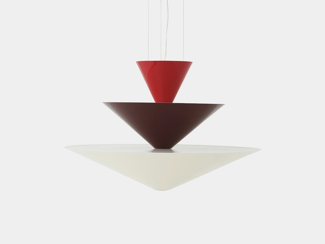 Andtradition Gio LN15 vermilion red dark burgundy ecru white