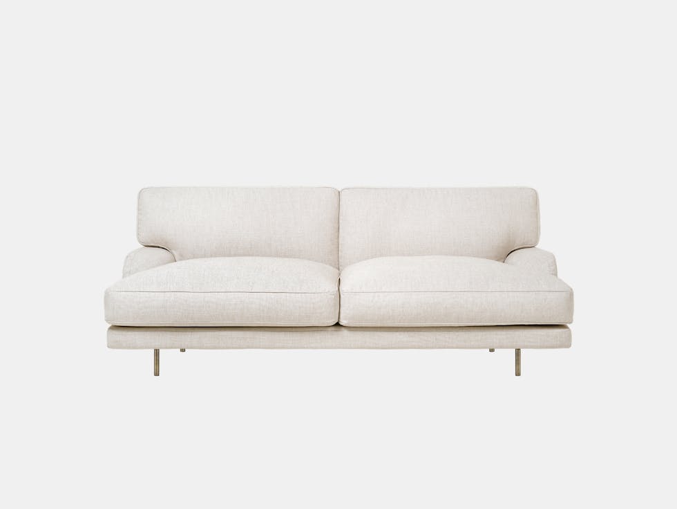Gubi flaneur 2 seat sofa chambray 24 brs