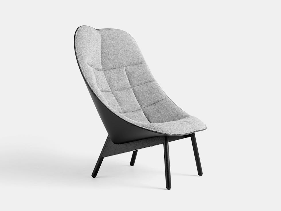 Hay Uchiwa Quilt Lounge Chair Hallingdal 166 Sierra SI1001 oak base Doshi Levien