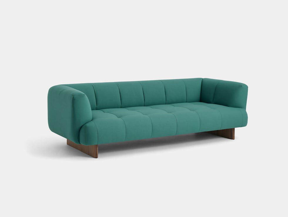Quilton lift sofa 3 seater naveli 953 wb lacquered walnut base