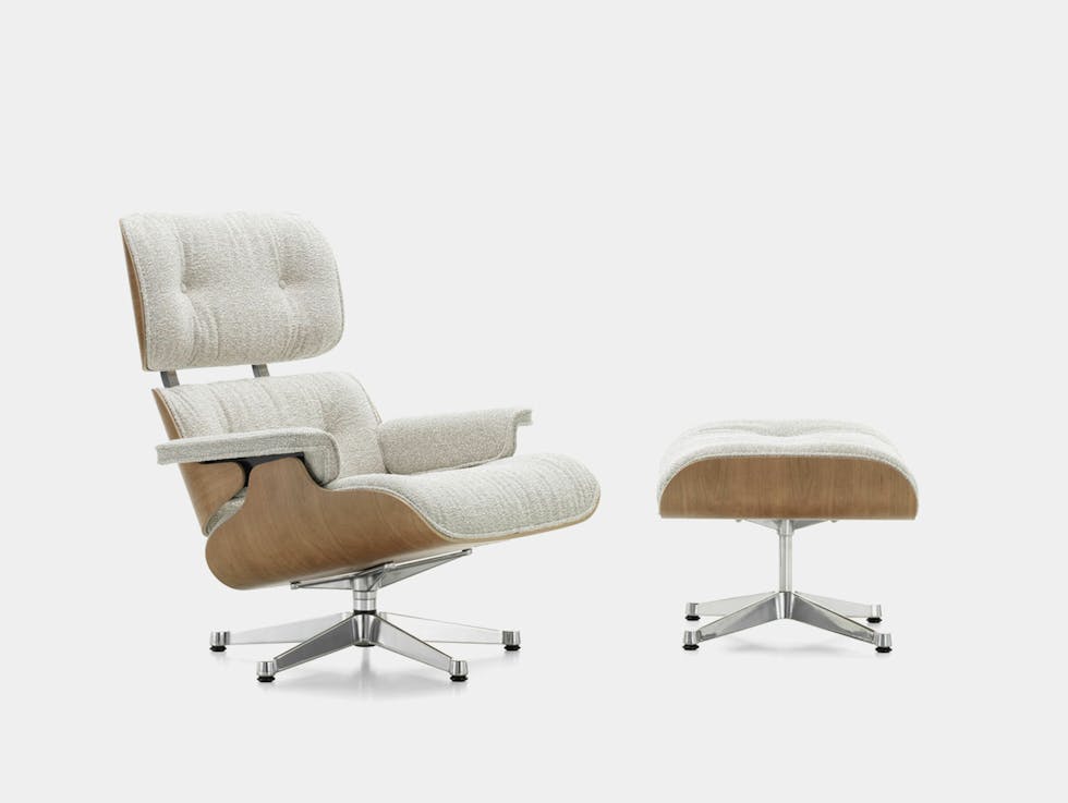 Vitra Eames Lounge Chair Ottoman american cherry nubia