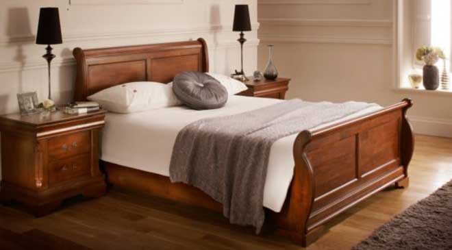 king size sleigh bed