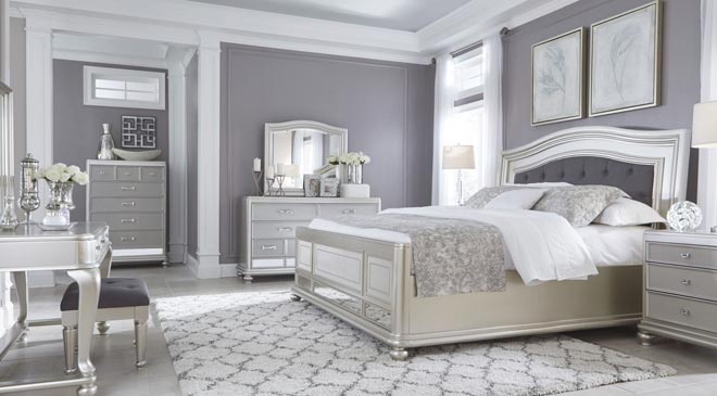 silver bedroom design