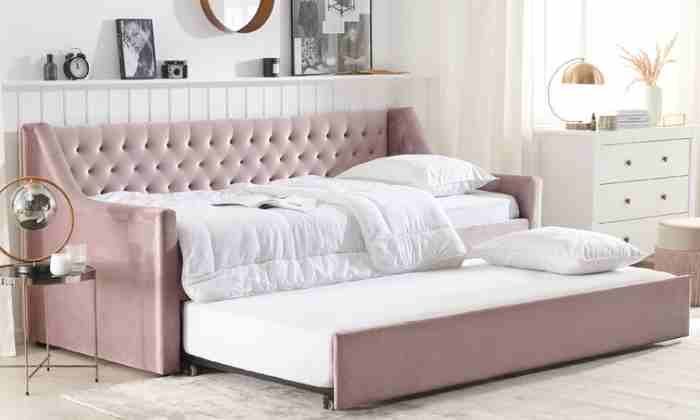 pink daybed with trundle